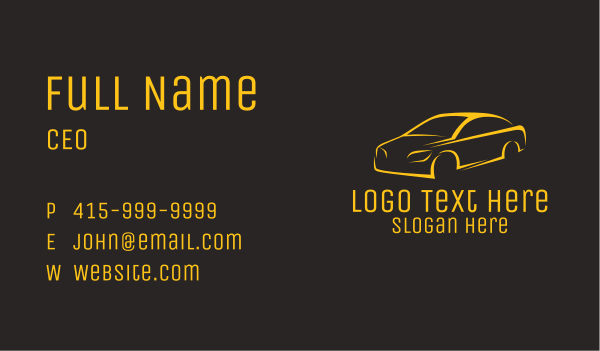 Orange Race Car  Business Card Design Image Preview