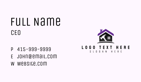 Hammer House Maintenance  Business Card Design Image Preview