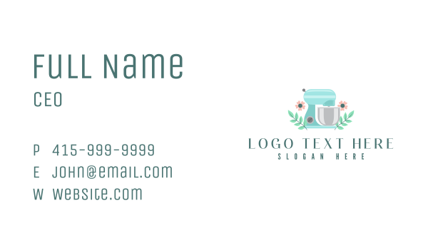 Floral Culinary Baking Business Card Design Image Preview