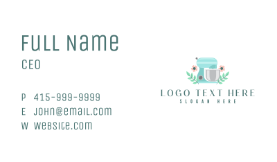 Floral Culinary Baking Business Card Image Preview