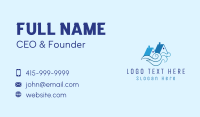 Blue House Waves Business Card Image Preview