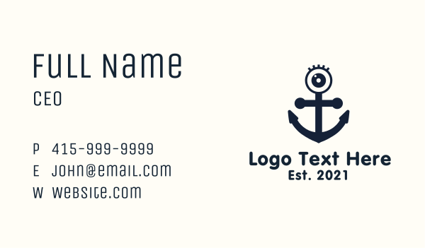 Kiddie Eye Anchor  Business Card Design Image Preview