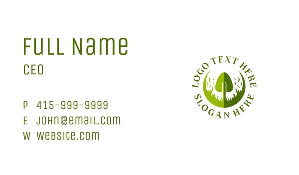 Yard Gardening Shovel Business Card Design Image Preview