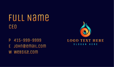 Gradient Flame Element Business Card Image Preview
