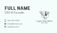 Grey Duck Outline  Business Card Image Preview