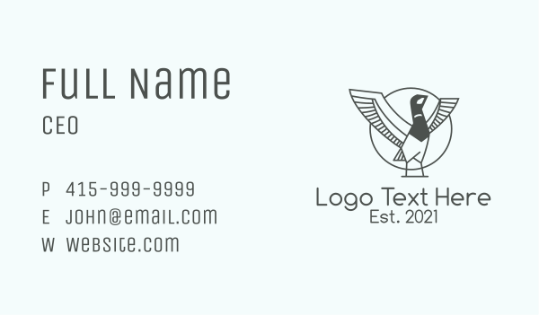 Grey Duck Outline  Business Card Design Image Preview