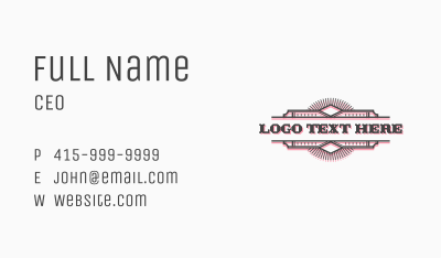 Classic Cowboy Badge Business Card
