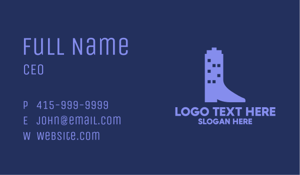 Building Boot Business Card Design Image Preview