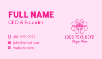 Pink Bunny Clover  Business Card Design