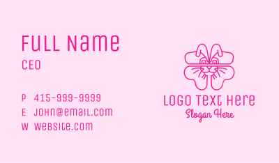 Pink Bunny Clover  Business Card Image Preview