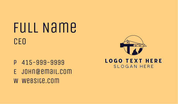 Building Construction Crane Business Card Design Image Preview