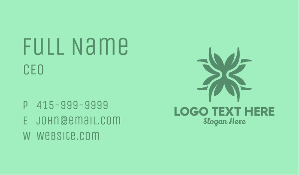 Green Flower Arrangement Decoration Business Card Design Image Preview