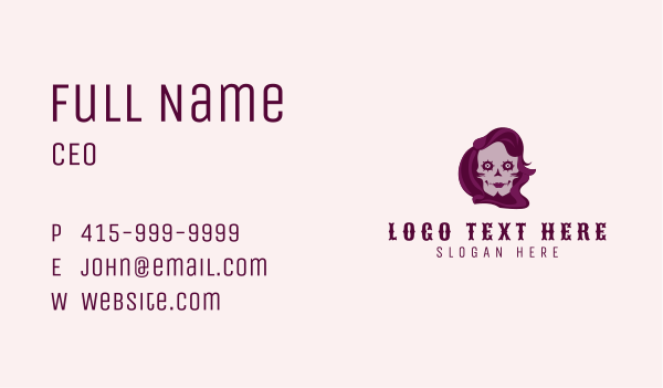 Scary Skull Character  Business Card Design Image Preview