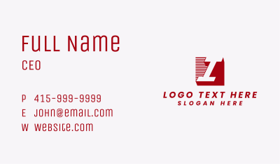 Fast Shipping Letter I Business Card Image Preview