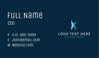 Blue Person Letter K Business Card Image Preview