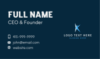 Blue Person Letter K Business Card Image Preview