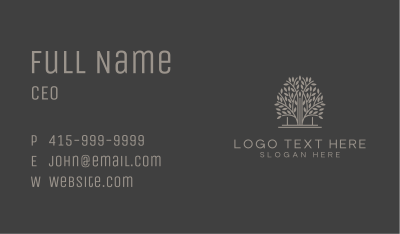 Eco Organic Tree Business Card Image Preview