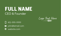 Minimalist Nature Wordmark Business Card Design