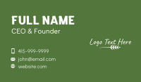 Minimalist Nature Wordmark Business Card Image Preview