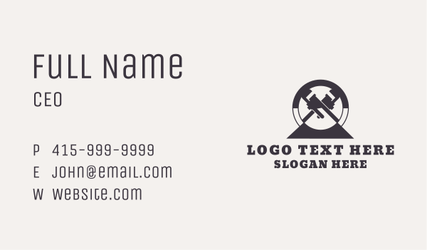 Plumber Wrench Repair  Business Card Design Image Preview