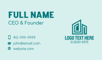 Geometric Building Maze  Business Card Image Preview