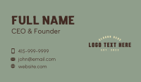 Hipster Company Wordmark Business Card Image Preview