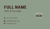 Hipster Company Wordmark Business Card Image Preview