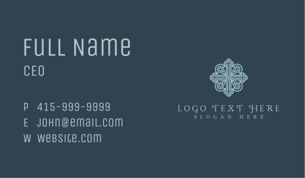 Royal Religious Cross Business Card Design Image Preview