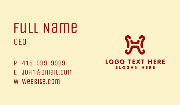 Simple Letter H Business Card Design Image Preview