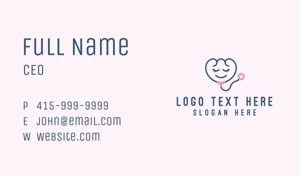 Childcare Pediatric Stethoscope  Business Card Design Image Preview