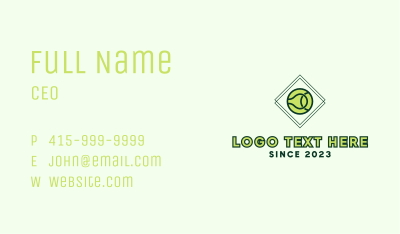 Tennis Competition Emblem Business Card Image Preview