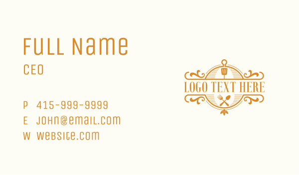 Gourmet Bistro Restaurant Business Card Design Image Preview