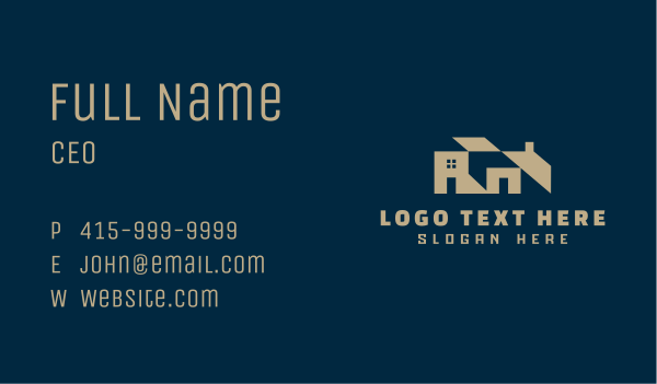 Gold House Village Property Business Card Design Image Preview