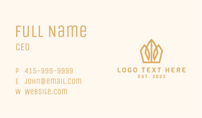 Gold Royalty Crown Business Card Image Preview