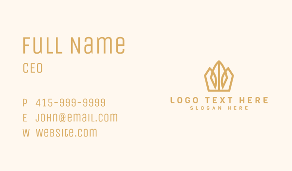 Gold Royalty Crown Business Card Design Image Preview