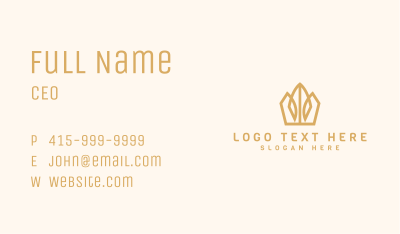 Gold Royalty Crown Business Card Image Preview