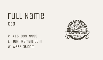 Hand Planer Woodworking Workshop Business Card Image Preview