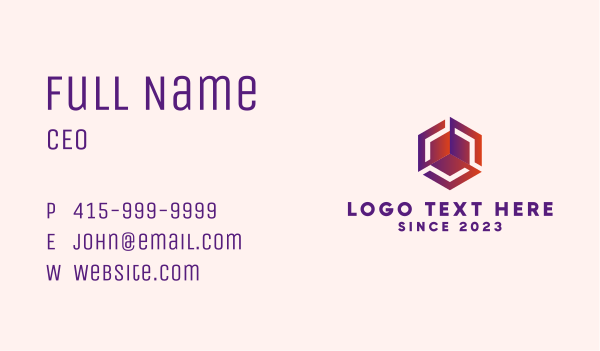 Digital Cube Technology  Business Card Design Image Preview