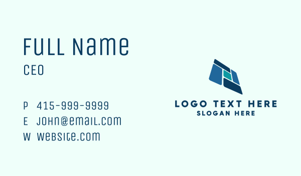 Blue Business Square Business Card Design Image Preview