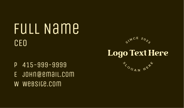 Classic Clothing Shop Wordmark Business Card Design Image Preview