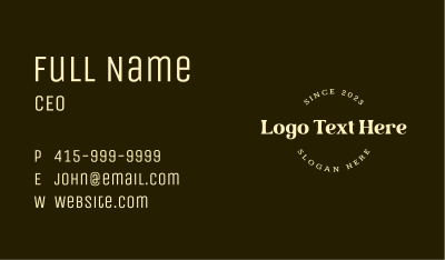 Classic Clothing Shop Wordmark Business Card Image Preview