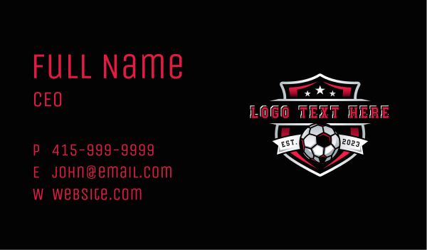 Soccer Football League Business Card Design Image Preview