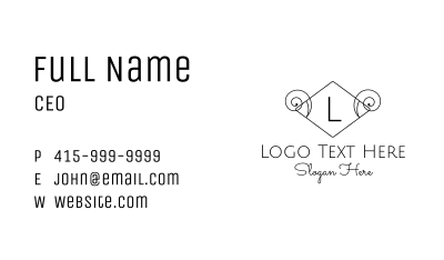 Minimalist Ram Horn Letter Business Card Image Preview