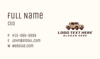 Pickup Truck Vehicle Business Card Image Preview