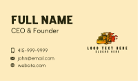 Fast Flaming Cargo Truck  Business Card Design