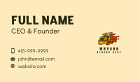 Fast Flaming Cargo Truck  Business Card Image Preview