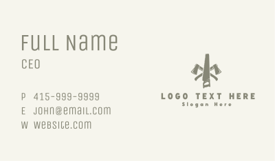 Saw Axe Carpentry Business Card