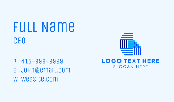 Blue Textile Letter G  Business Card Design Image Preview