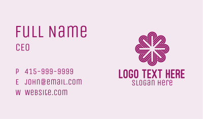 Modern Purple Flower  Business Card Image Preview