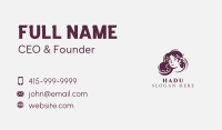 Beautiful Lady Hairdresser Business Card Image Preview